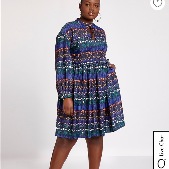 Eloquii Dresses & Skirts - Eloquii Drawstring Waist Dropped Shoulder …